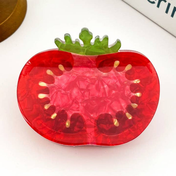 Tomato Slice Hair Claw