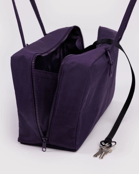 Medium Nylon Bowler Bag - Fig