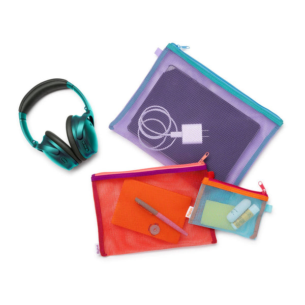 Carry On Mesh Pouches - Periwinkle