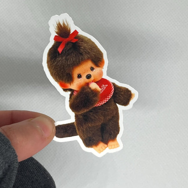 Monchhichi Doll Kiss-Cut Waterproof Sticker