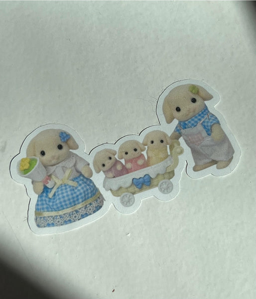Calico Critters Family Kiss-Cut Waterproof Sticker