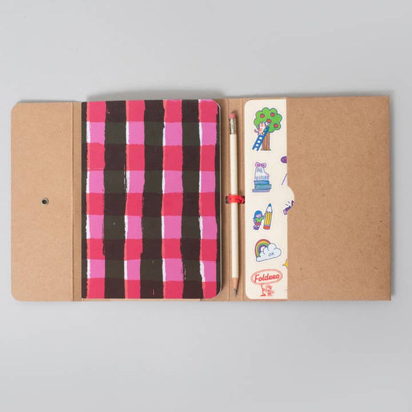 B6 Foldeeo Notebook Folio - Big Gingham