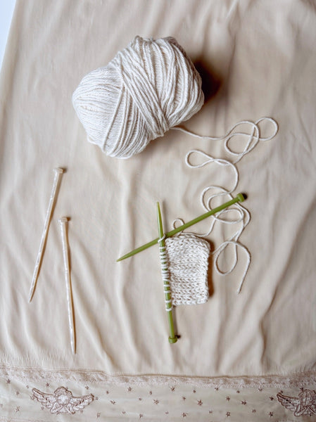 Knitting Needle Hair Stick Set - Light Tortoise