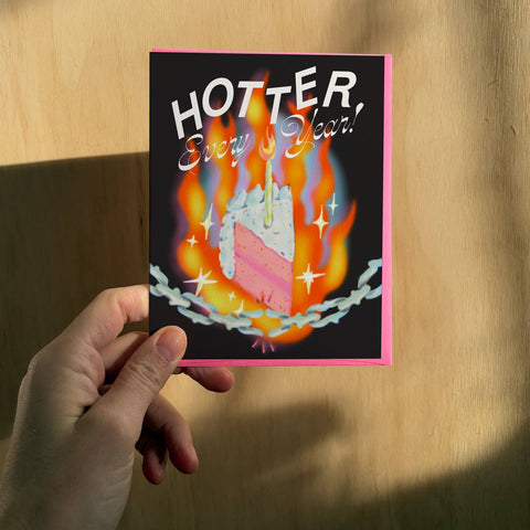 Hotter Every Year Birthday Card
