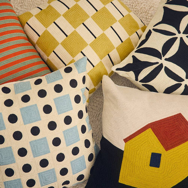 Chess Embroidered Pillow 18x18"