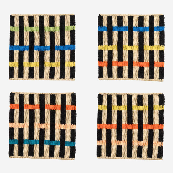 Ribbon Coaster Set - Black