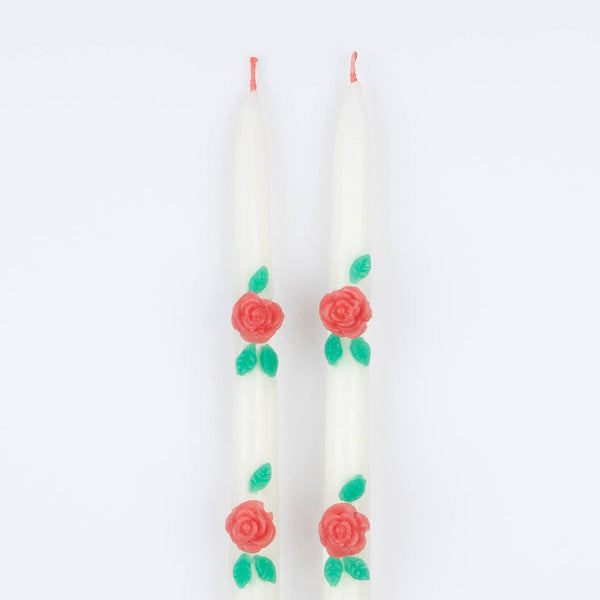 Rose Taper Candles