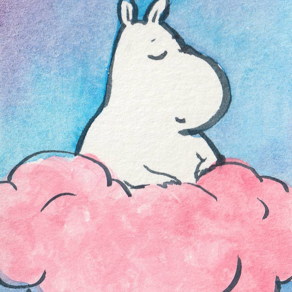 Moomin On A Cloud Mini Print