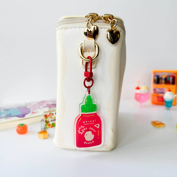 Sriracha Hot Sauce Acrylic Keychain