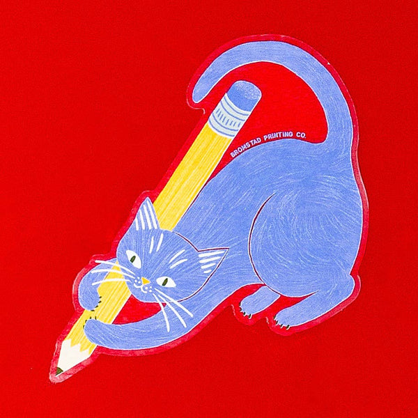 Pencil Cat Sticker