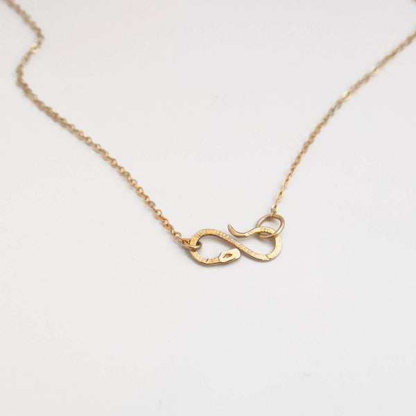10k Gold Petite Infinity Viper Necklace