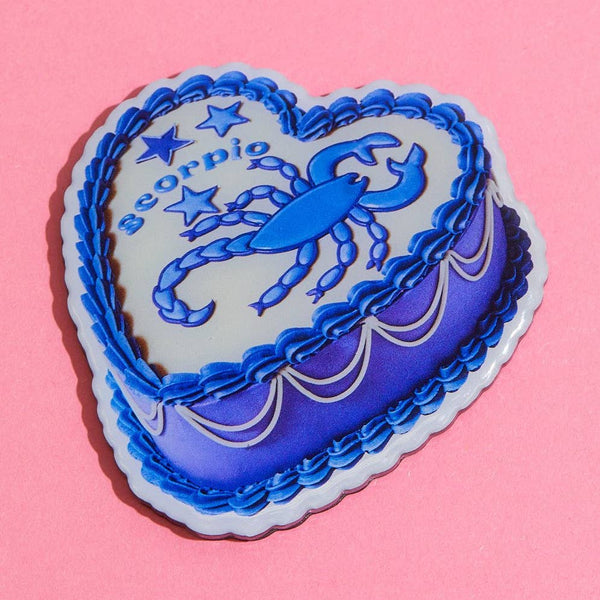 Scorpio Glitter Horoscope Cake Sticker