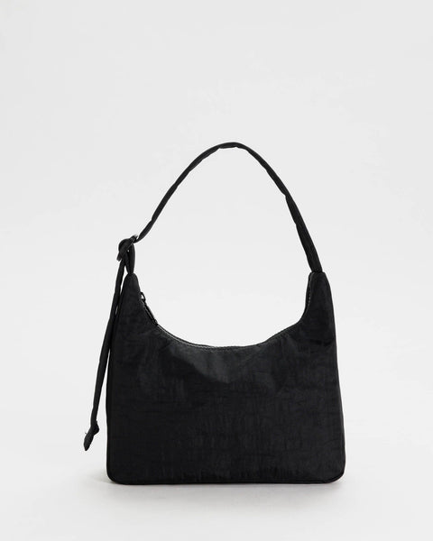 Mini Nylon Shoulder Bag - Black