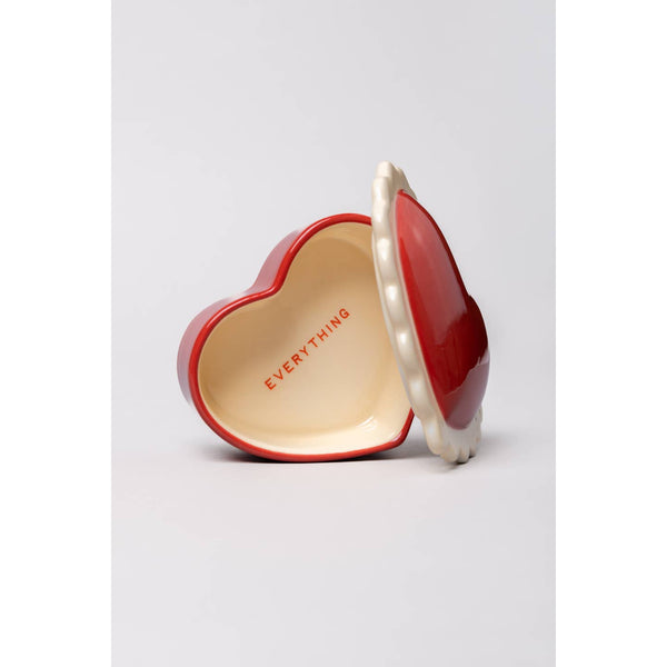 Ceramic Heart Trinket Box