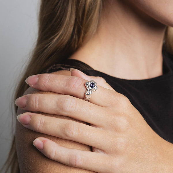 Phoebe Ring in Iolite and Sterling Silver