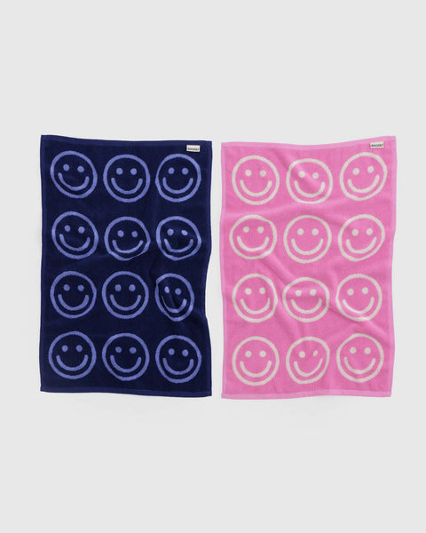 Hand Towel Set of 2 - Happy Pink Blue