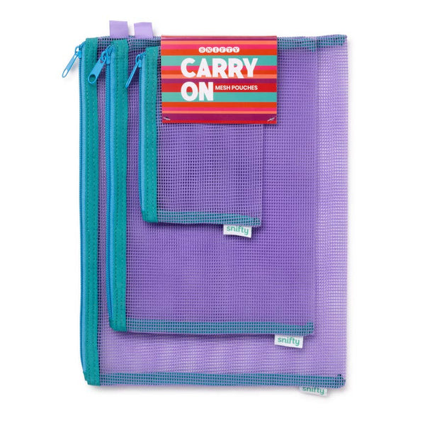 Carry On Mesh Pouches - Periwinkle