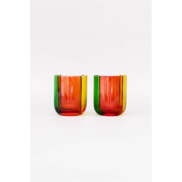 Low Ball Glasses - Colorblock