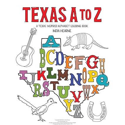 Texas A To Z - Kids & Baby Coloring Book