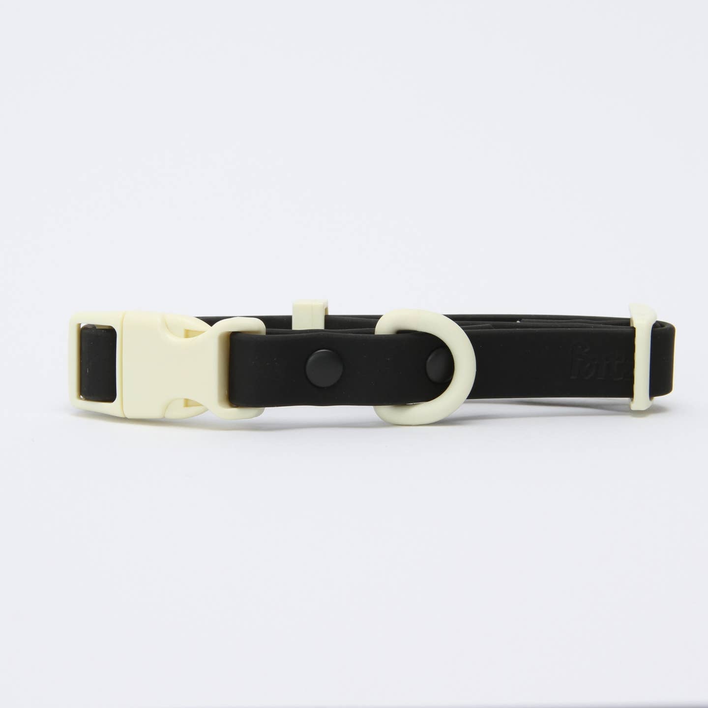 The Fritz Dog Collar - Black Tie + White Sand