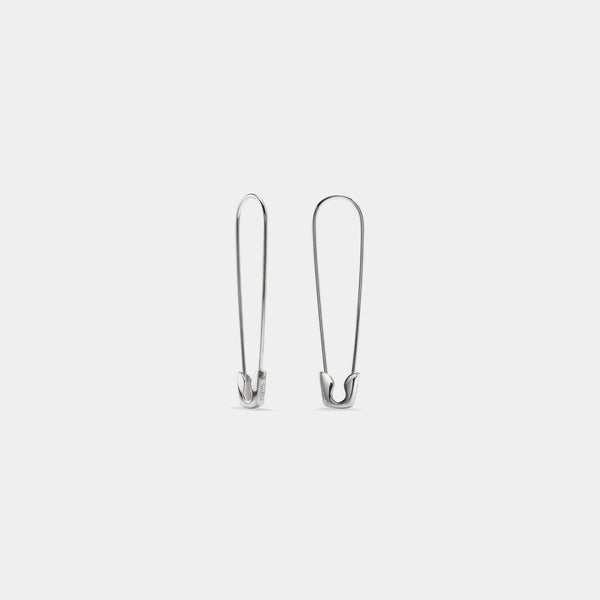 Minimalist Safety Pin Hoop Earrings