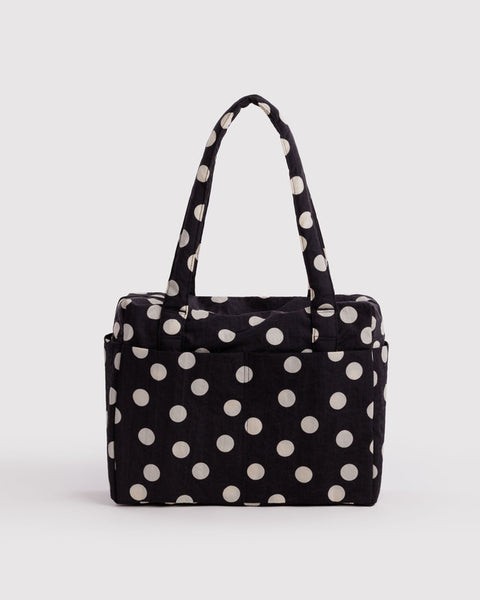 Small Cloud Carry-On - Black And Cream Polka Dot