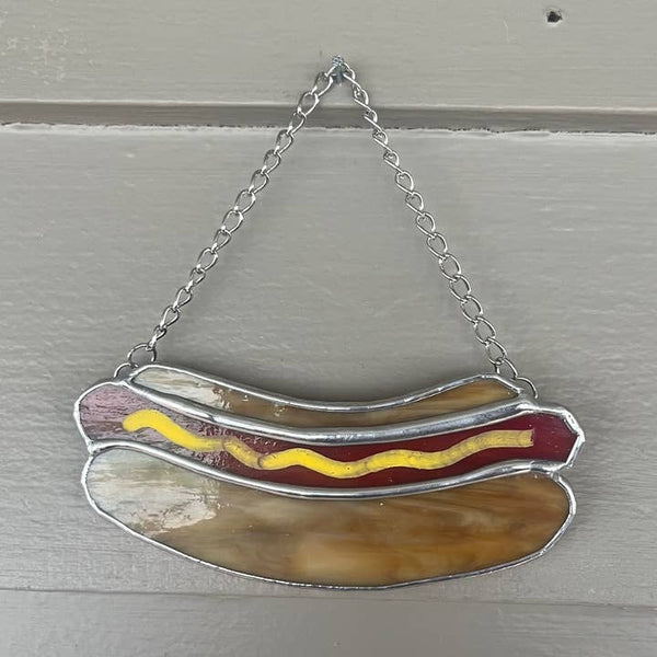 Hot Dog Stained Glass