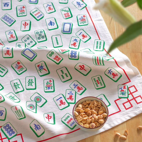 Mah Jong Tiles Tea Towel