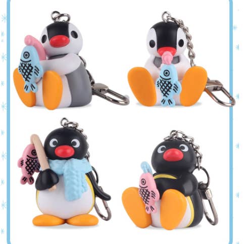Pingu Fishing Figure Keychain Blind Box
