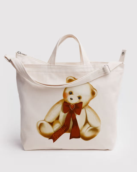Horizontal Zip Duck Bag - Teddy Bear