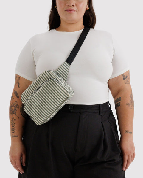 Fanny Pack - Sage Stripe