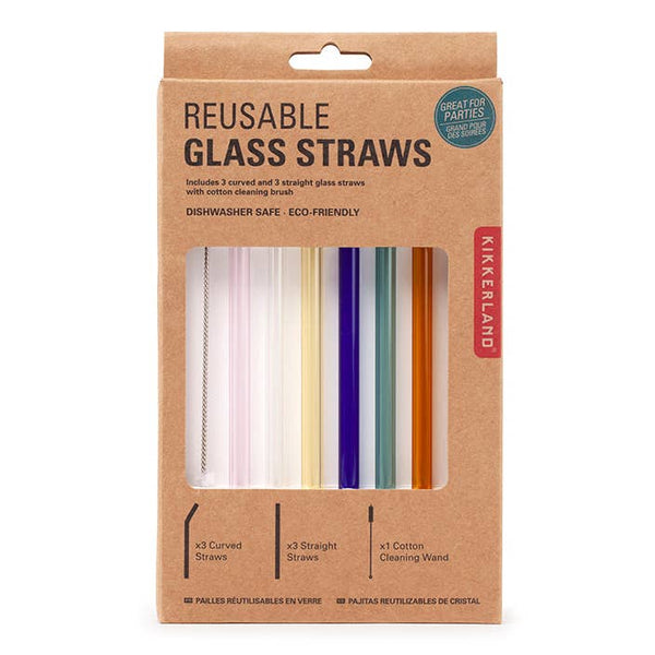 Colorful Reusable Glass Straws