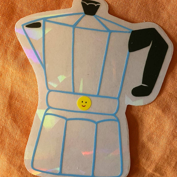Coffee Pot Suncatcher Sticker