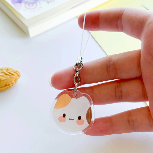 Calico Cat Acrylic Phone Charm