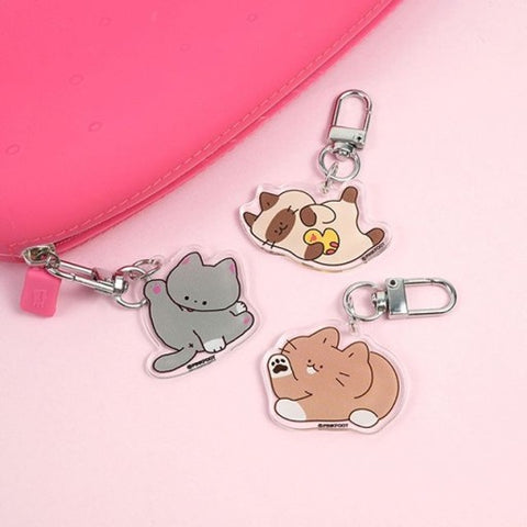 Cat Lover Key Charm Key Ring - Ver. 1
