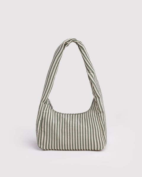 Small Nylon Meringue Bag - Sage Stripe
