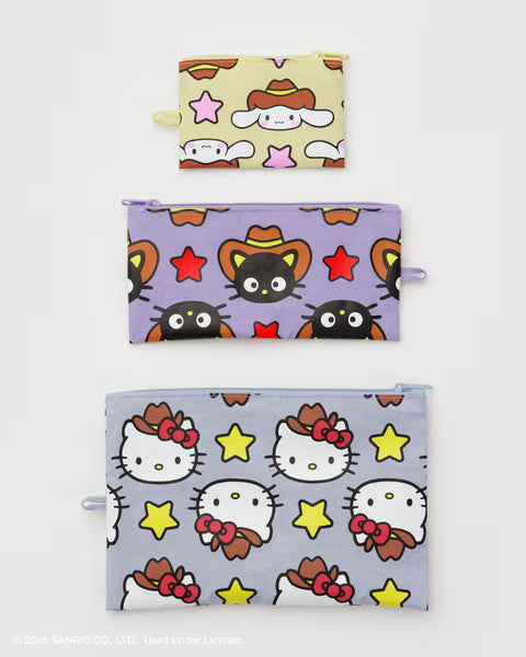 Flat Pouch Set - Hello Kitty & Friends Western