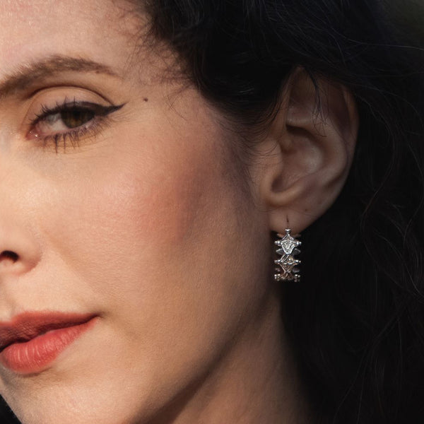 Citadel of Verdun Hoops in Sterling Silver