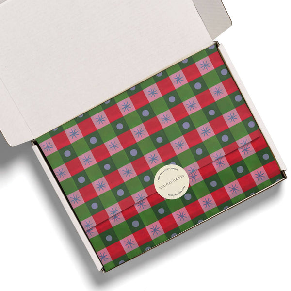 Holiday Checker Tissue Paper
