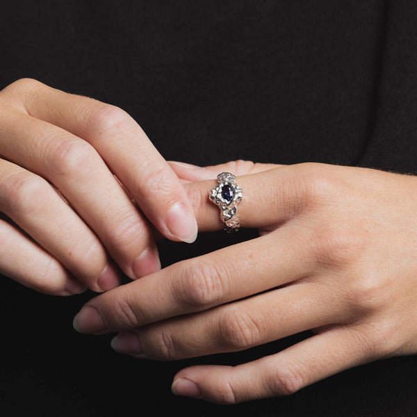 Phoebe Ring in Iolite and Sterling Silver