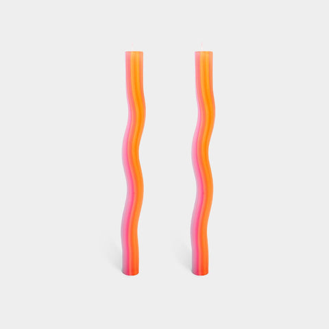 Wiggle Candles 11" - Orange (2 Pack)