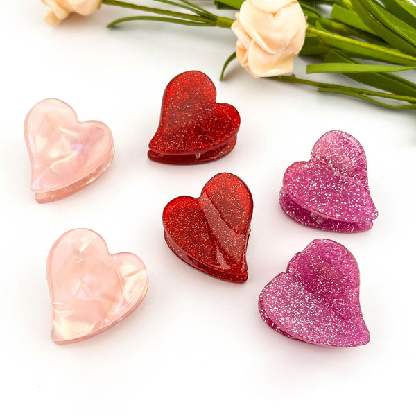 Mini Heart Hair Claw Clip