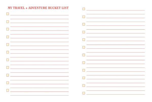 Bucket List Journal