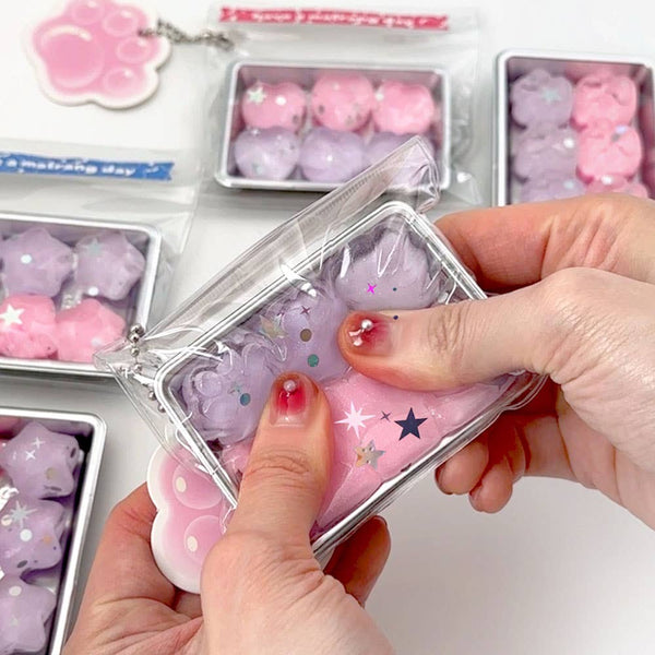 Sparkly Pastel Squishy Jelly Keyring