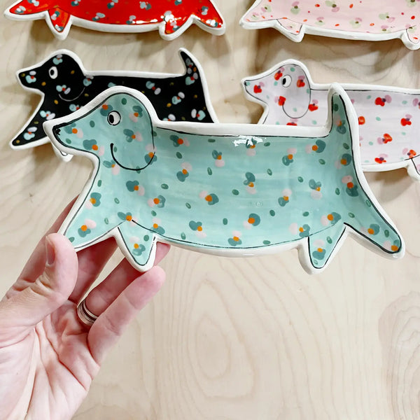 Colorful Dachshund Plate