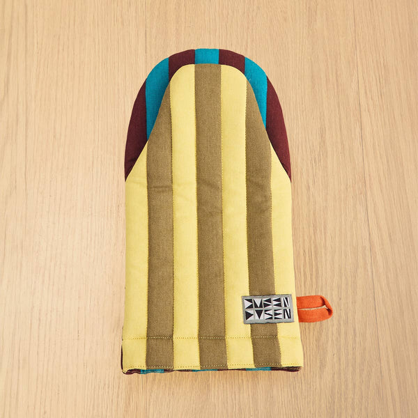 Striped Oven Mitt - Dragonfly
