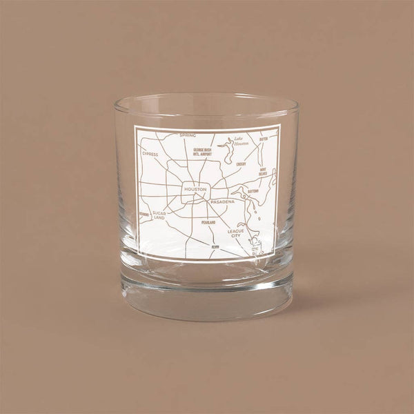 Houston Map Glass - 11oz