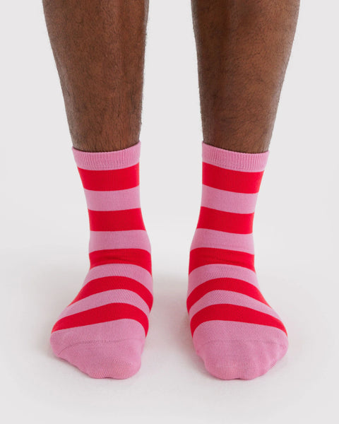 Crew Socks - Pink Stripe