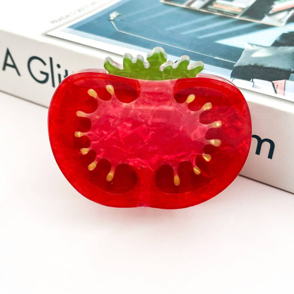 Tomato Slice Hair Claw