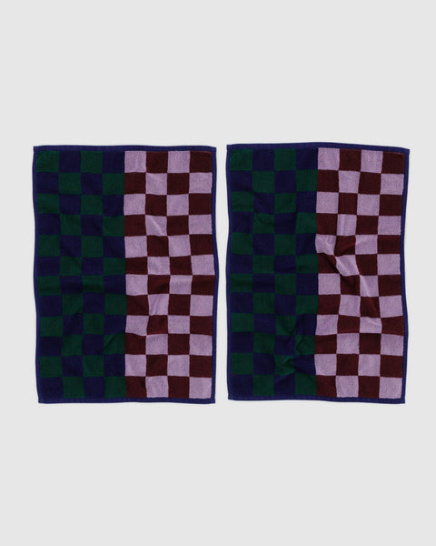 Hand Towels Set of 2 - Jewel Checks